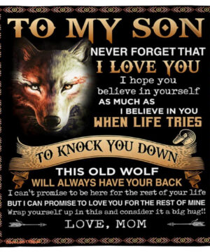 to my son to know you down wolf quilt blanket - Super King - Ettee