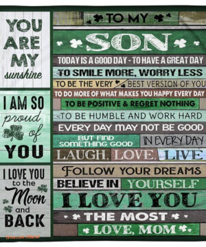 to my son today is a good day blanket gift home decor - Super King - Ettee