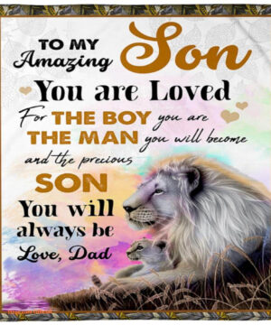 to my son you are loved for the boy you are fleece blanket - Super King - Ettee