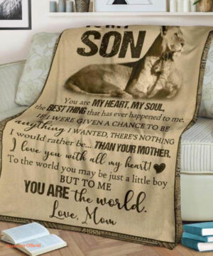 to my son you are my heart and my soul fleece blanket - Super King - Ettee