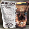 to my son you are my son forever and always fleece blanket - Super King - Ettee