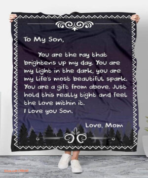 to my son you are the ray that brightens up my day blanket - Super King - Ettee