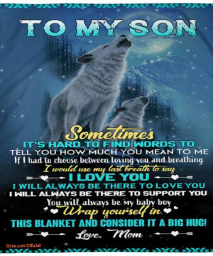 to my son you will alwasy be my baby boy fleece blanket - Super King - Ettee