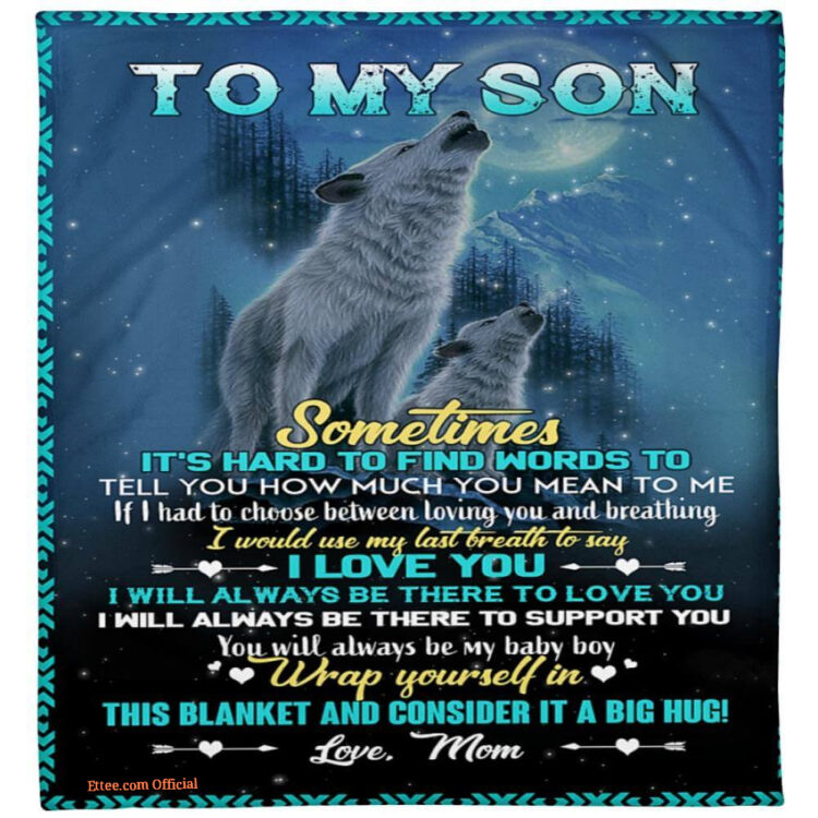 to my son you will alwasy be my baby boy fleece blanket - Super King - Ettee
