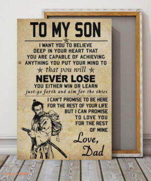 to my son you will never lose samurai portrait blanket - Super King - Ettee