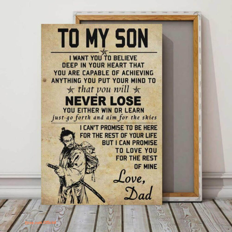 to my son you will never lose samurai portrait blanket - Super King - Ettee