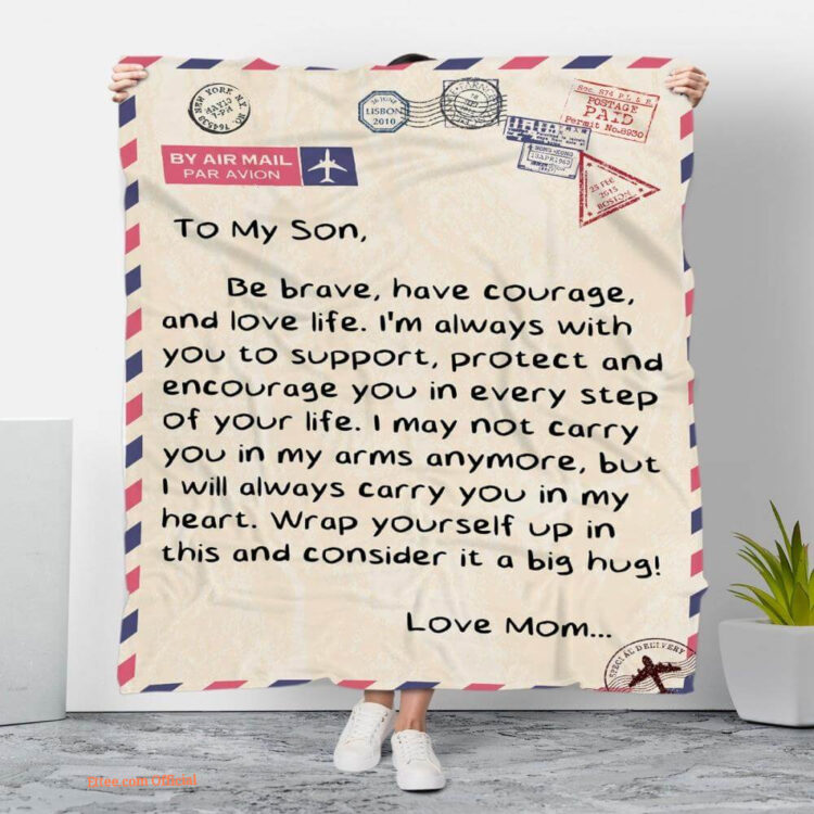 to my soon be brave have courage and love life from mom blanket - Super King - Ettee