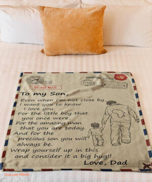 whenever you feel dad to my son fleece blanket - Super King - Ettee