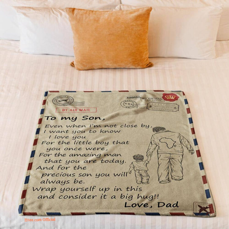 whenever you feel dad to my son fleece blanket - Super King - Ettee