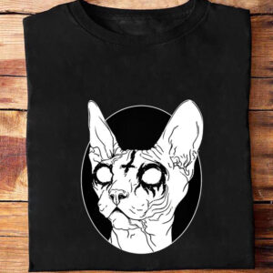 Black Metal Sphynx Cat I Goth and Death Metal - Ettee - black metal sphynx cat