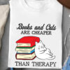 Books And Cats Are Cheaper Than Therapy - Ettee - books