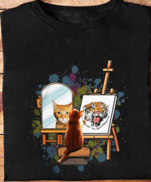 Cat Painting Lion Artistic Animals Lover Graphic - Ettee - Animals Lover