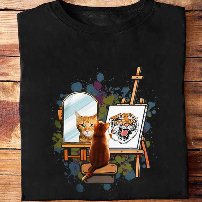 Cat Painting Lion Artistic Animals Lover Graphic - Ettee - Animals Lover