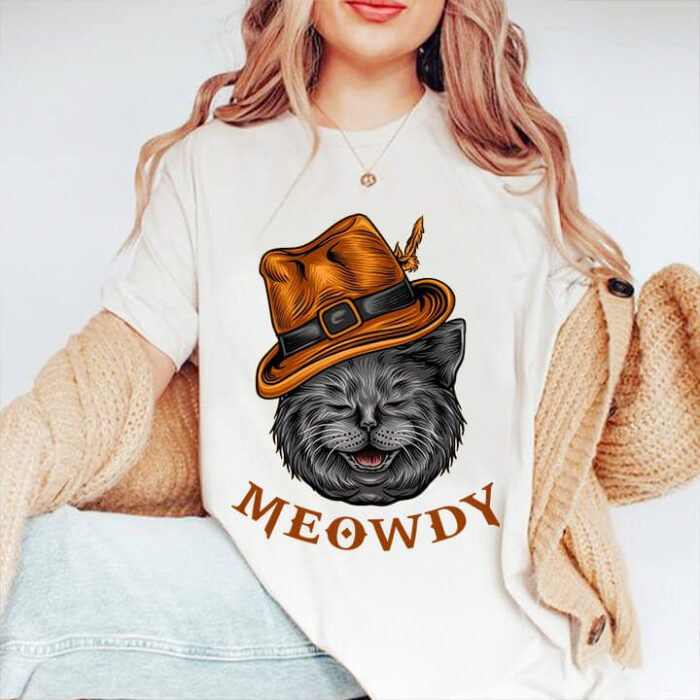 Meowdy Cat T-Shirt - Ettee - Cat Lover's Tote Bag