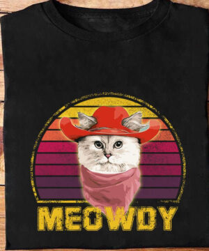 Funny Country Music Cat Cowboy Hat Vintage - Meowdy - Ettee - Cat