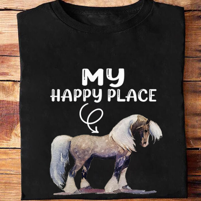 My Happy Place Horseback Riding Equestrian Horse Lover - Ettee - equestrian