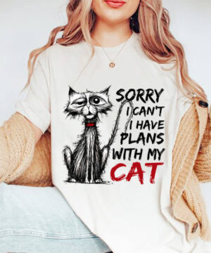 Sorry I Can't, I Have Plans With My Cat - Perfect Gift for Cat Lovers - Ettee - cat lovers