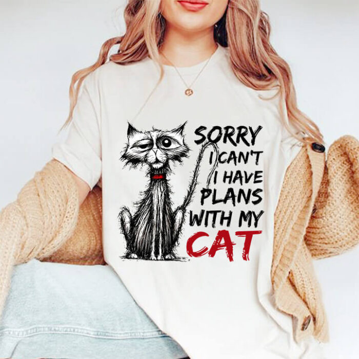 Sorry I Can't, I Have Plans With My Cat - Perfect Gift for Cat Lovers - Ettee - cat lovers