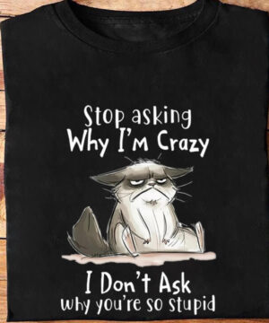 Stop Asking Why I'm Crazy I Dont Ask Why You're So Stupid - Ettee - don't ask