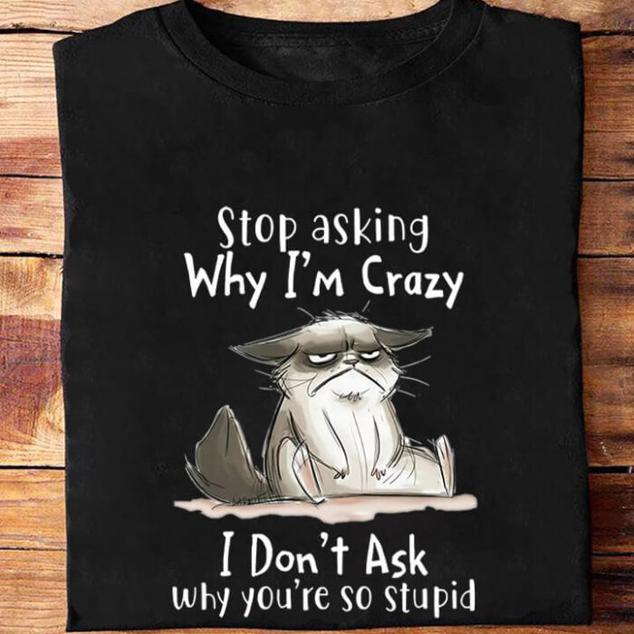 Stop Asking Why I'm Crazy I Dont Ask Why You're So Stupid - Ettee - don't ask