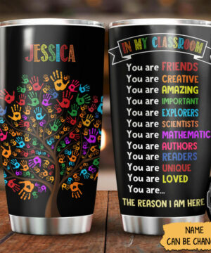 Personalized 20oz Tumblers for Teacher, Back To School Gifts for Women, In My Classroom We Are Slogan - ettee.com - Ettee - 2022 door cover