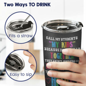 Personalized 20oz Tumblers for Math Teacher, Back To School Gifts for Women, Teach Love Inspire Slogan - ettee.com - Ettee - Inspire Slogan