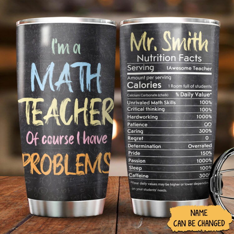 Personalized 20oz tumblers for math teacher, back to school 2023 gifts - ettee.com - Ettee - 20oz Tumblers