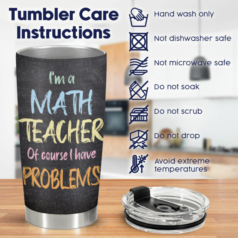 Personalized 20oz tumblers for math teacher, back to school 2023 gifts - ettee.com - Ettee - 20oz Tumblers